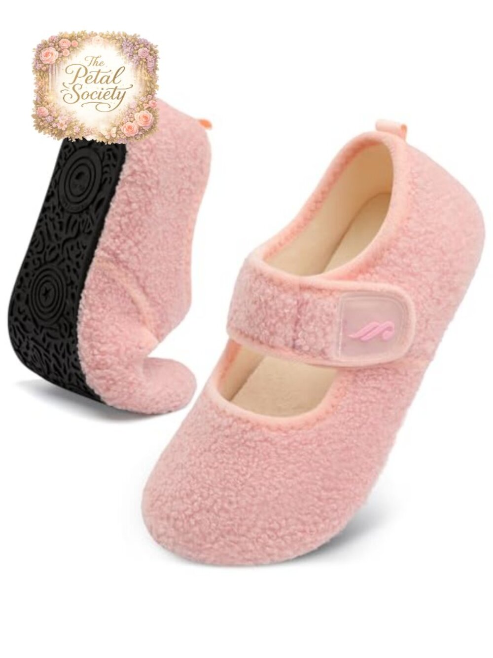 Diabetic Slippers Fuzzy House Shoes Indoor Wide Width Adjustable Non-Slip